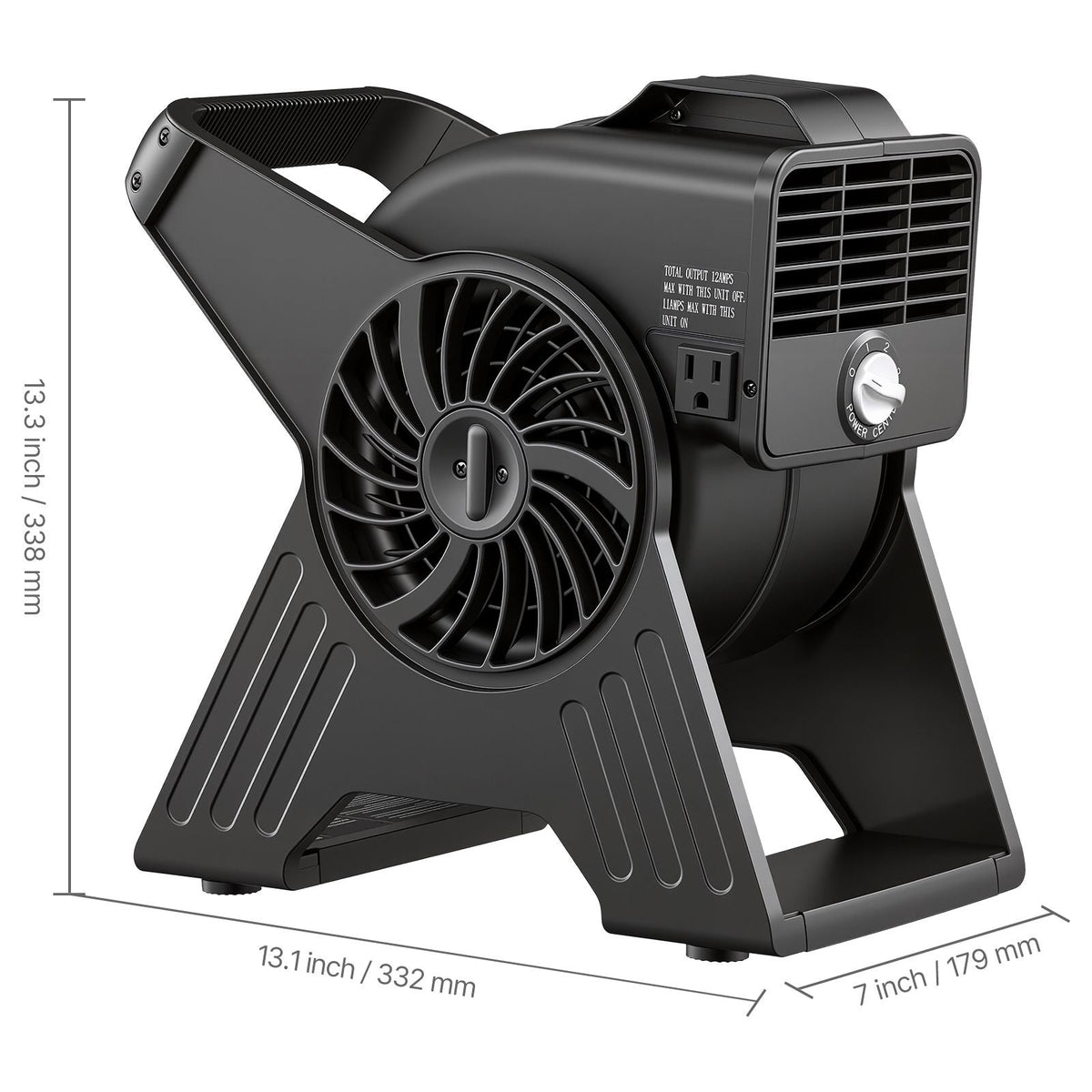 Blower Fan, 13 in Portable Utility Floor Fan, 300 CFM, 3 Speeds, Multi-Angle Airflow, Lightweight Portable High Velocity Air Mover, for Drying, Dehumidifying, Carpets, Air Circulation, Cooling