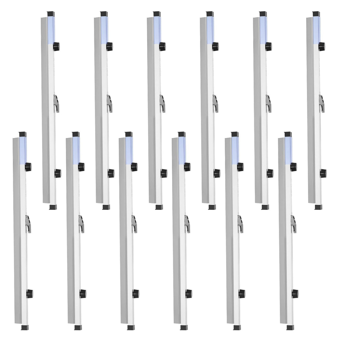 Blueprint Clamps, 24 Inches, Blueprint Hanging Clips Binding Strips, Aluminum Construction, Document Storage, for Blue Print, Maps, Construction Paper Posters Plans Drawings Arts, Pack of 12