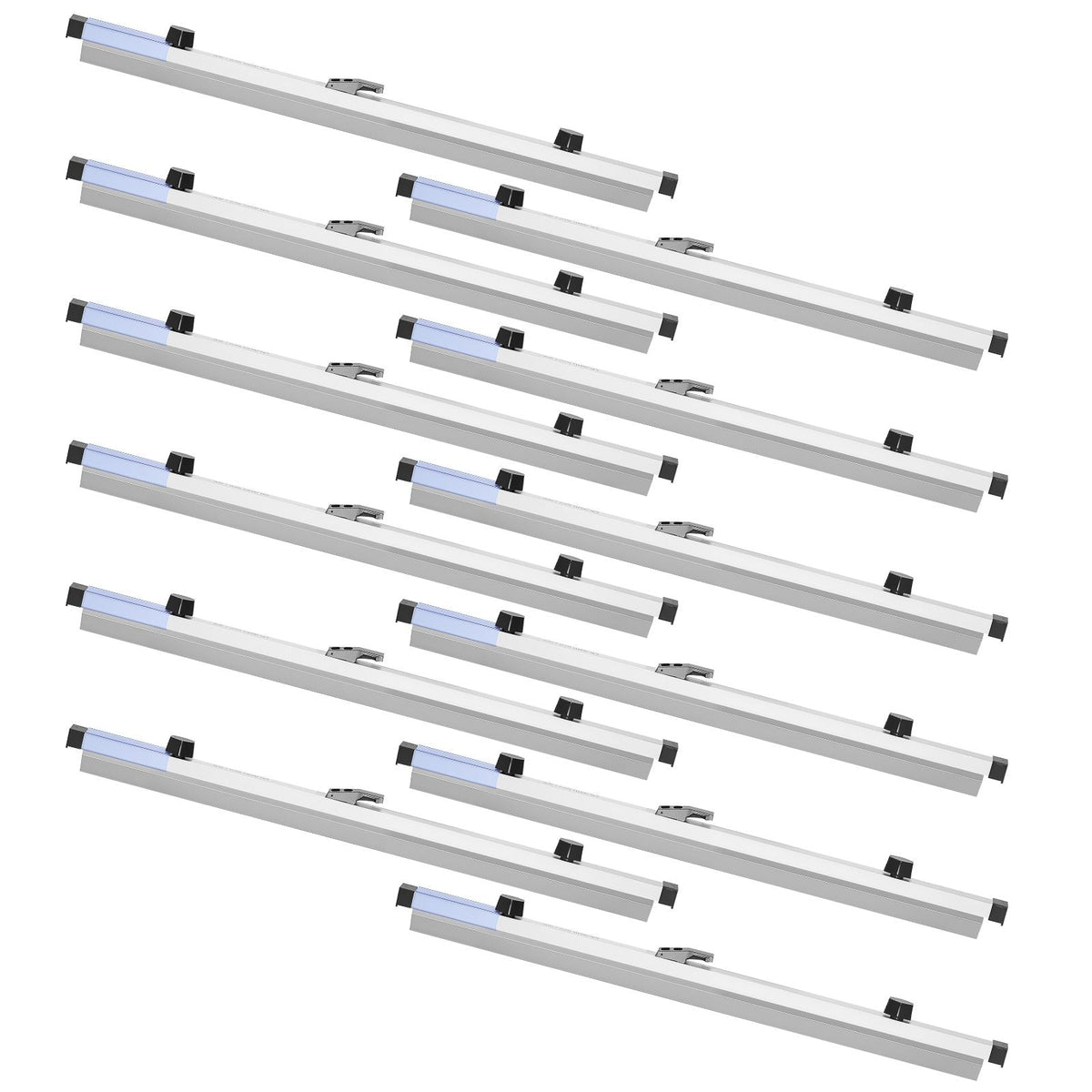 Blueprint Clamps, 24 Inches, Blueprint Hanging Clips Binding Strips, Aluminum Construction, Document Storage, for Blue Print, Maps, Construction Paper Posters Plans Drawings Arts, Pack of 12