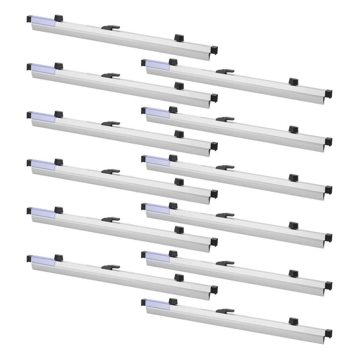 Blueprint Clamps, 24 Inches, Blueprint Hanging Clips Binding Strips, Aluminum Construction, Document Storage, for Blue Print, Maps, Construction Paper Posters Plans Drawings Arts, Pack of 12