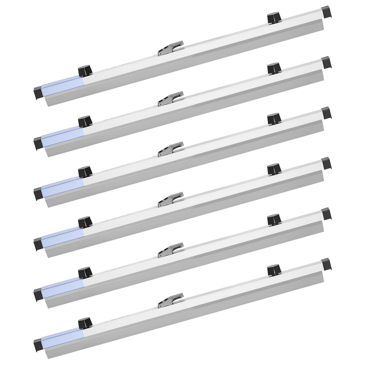 Blueprint Clamps, 24 Inches, Blueprint Hanging Clips Binding Strips, Aluminum Construction, Document Storage, for Blue Print, Maps, Construction Paper Posters Plans Drawings Arts, Pack of 6