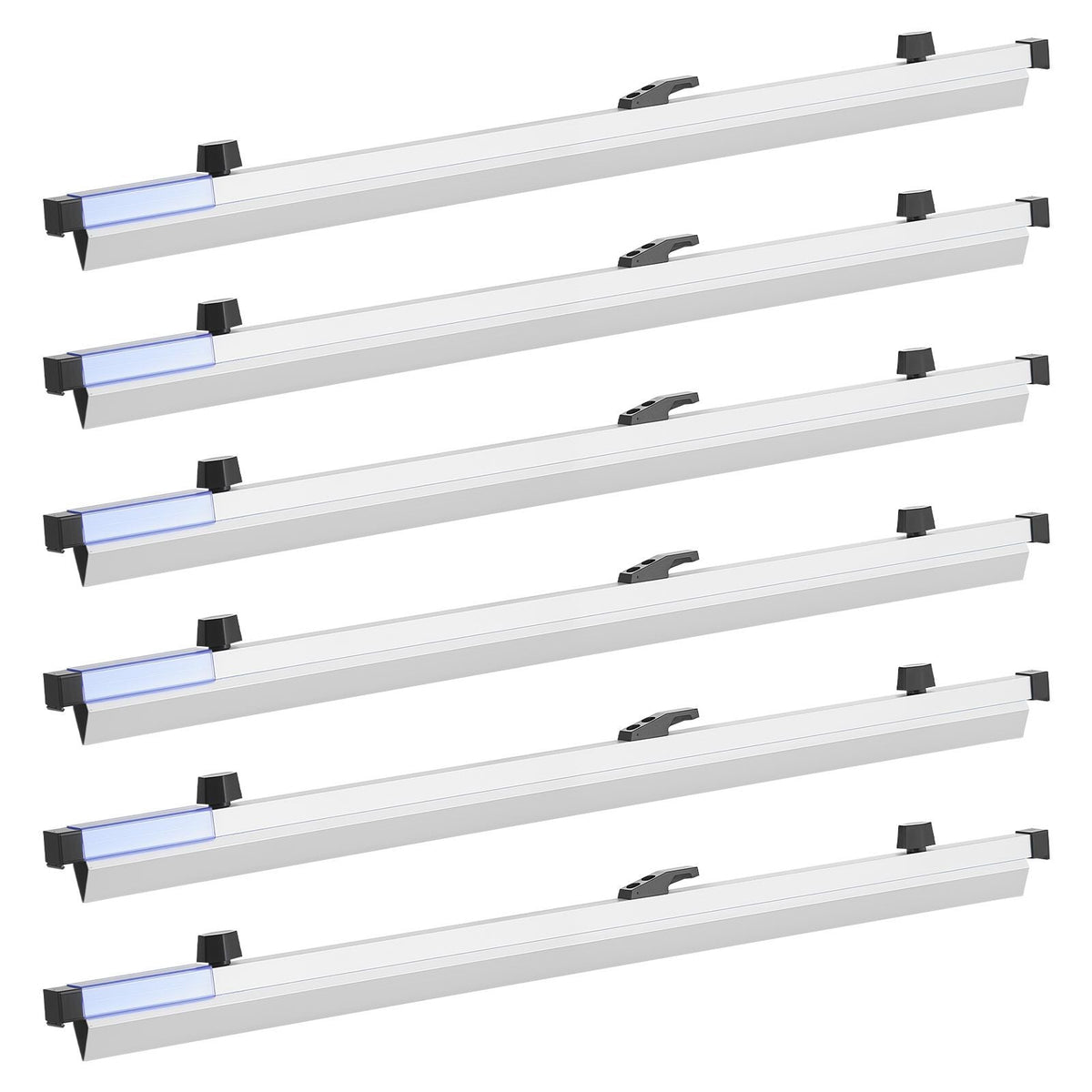 Blueprint Clamps, 30 Inches, Blueprint Hanging Clips Binding Strips, Aluminum Construction, Large Document Storage, for Blue Print, Maps, Construction Paper Poster Plans Drawings Arts, Pack of 6