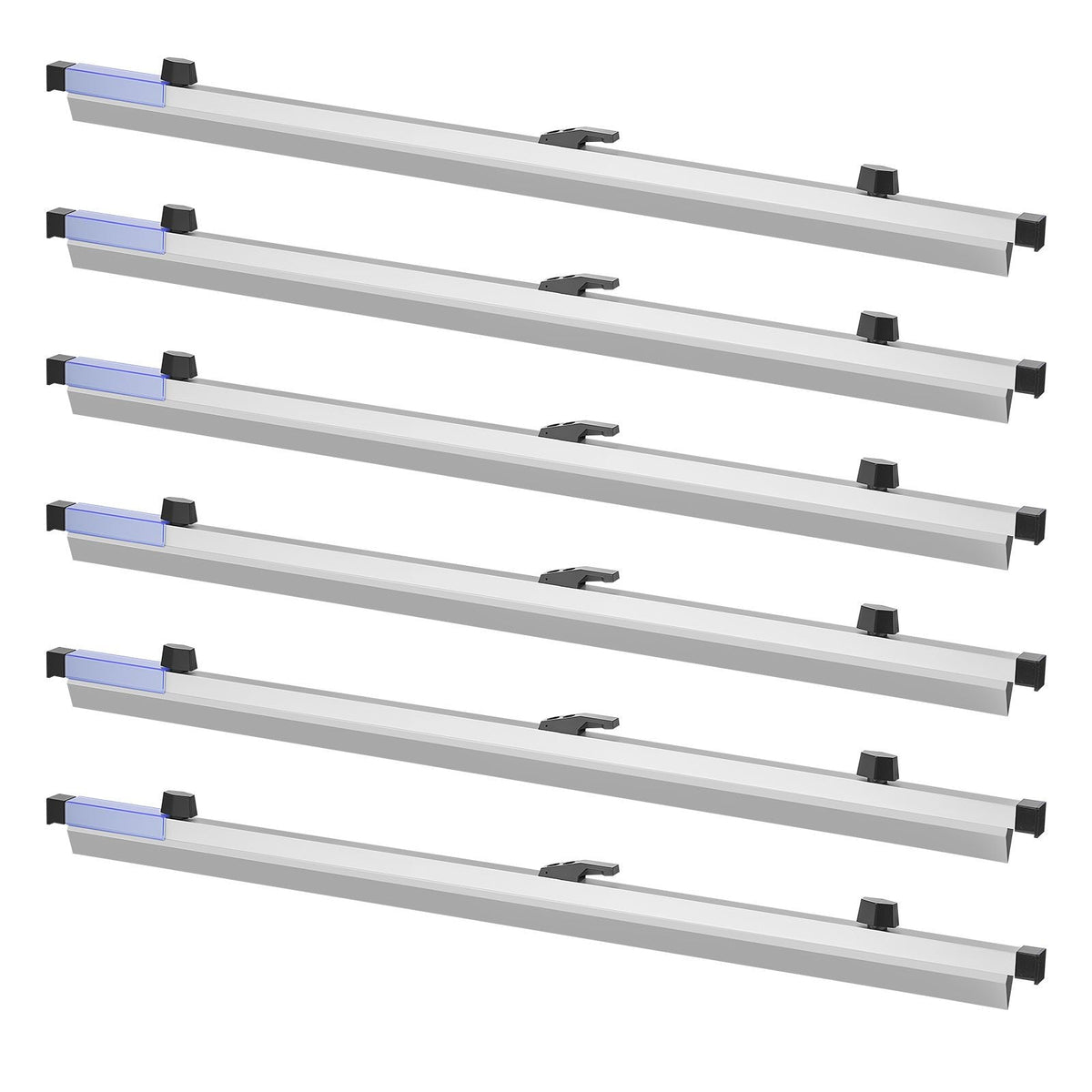 Blueprint Clamps, 30 Inches, Blueprint Hanging Clips Binding Strips, Aluminum Construction, Large Document Storage, for Blue Print, Maps, Construction Paper Poster Plans Drawings Arts, Pack of 6