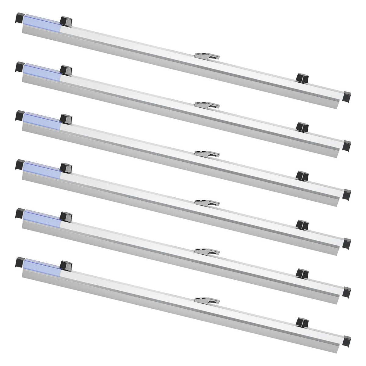 Blueprint Clamps, 30 Inches, Blueprint Hanging Clips Binding Strips, Aluminum Construction, Large Document Storage, for Blue Print, Maps, Construction Paper Poster Plans Drawings Arts, Pack of 6
