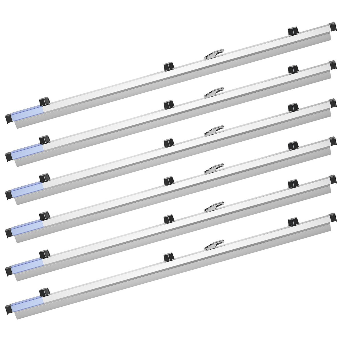 Blueprint Clamps, 36 Inches, Blueprint Hanging Clips Binding Strips, Aluminum Construction, Large Document Storage, for Blue Print, Maps, Construction Paper Poster Plans Drawings Arts, Pack of 6