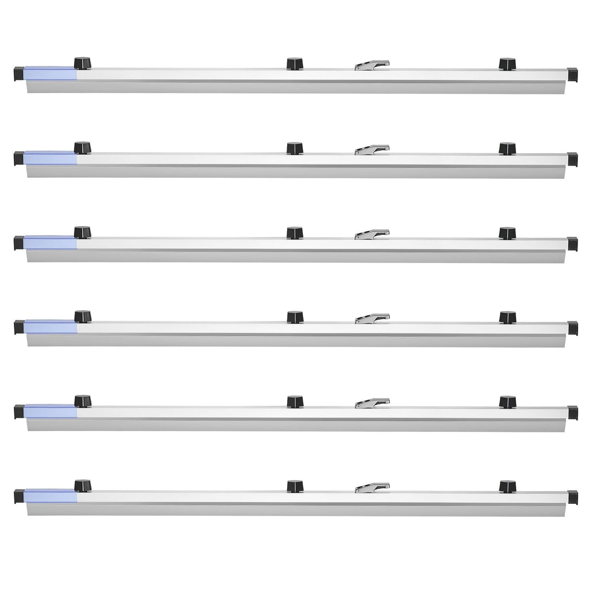 Blueprint Clamps, 36 Inches, Blueprint Hanging Clips Binding Strips, Aluminum Construction, Large Document Storage, for Blue Print, Maps, Construction Paper Poster Plans Drawings Arts, Pack of 6