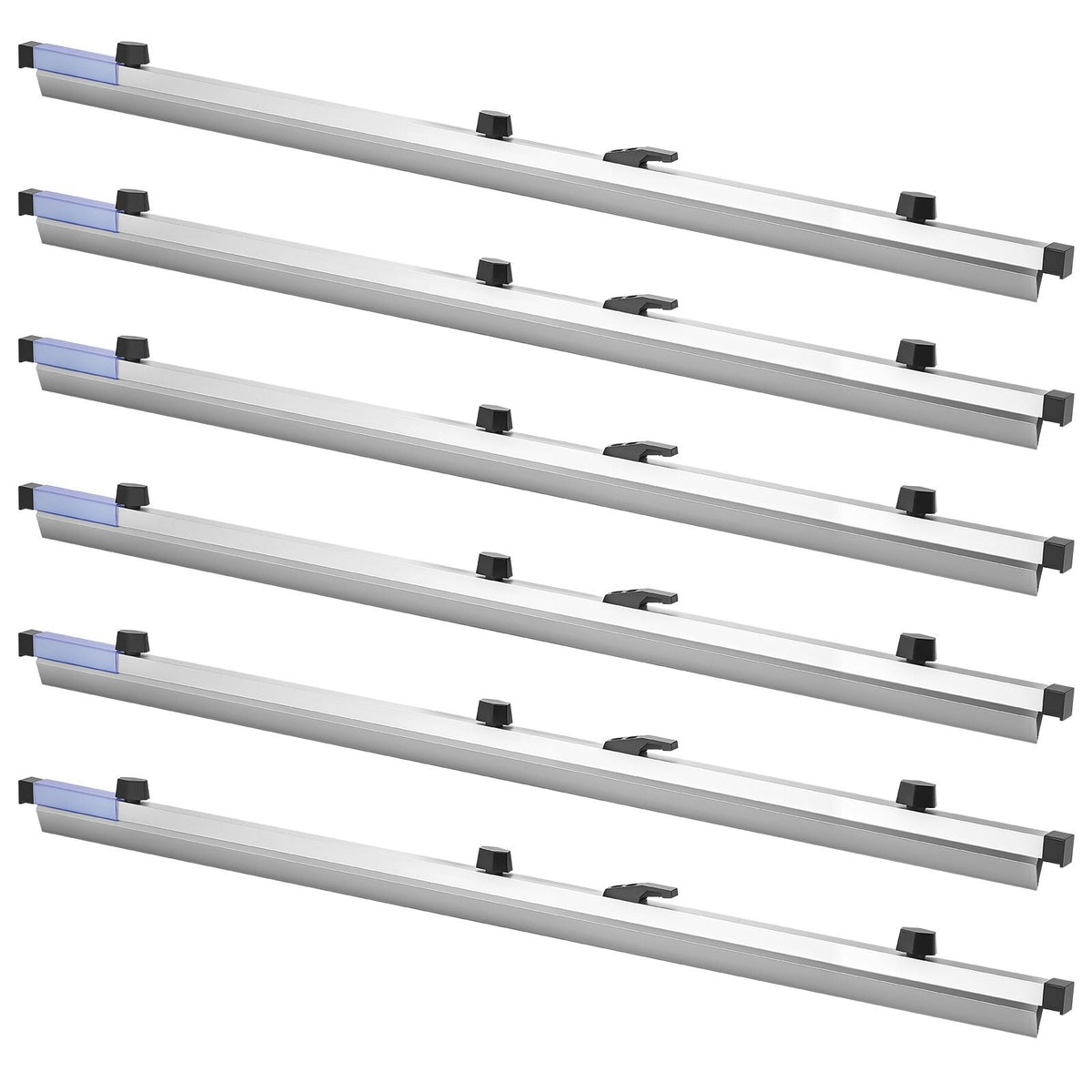 Blueprint Clamps, 36 Inches, Blueprint Hanging Clips Binding Strips, Aluminum Construction, Large Document Storage, for Blue Print, Maps, Construction Paper Poster Plans Drawings Arts, Pack of 6
