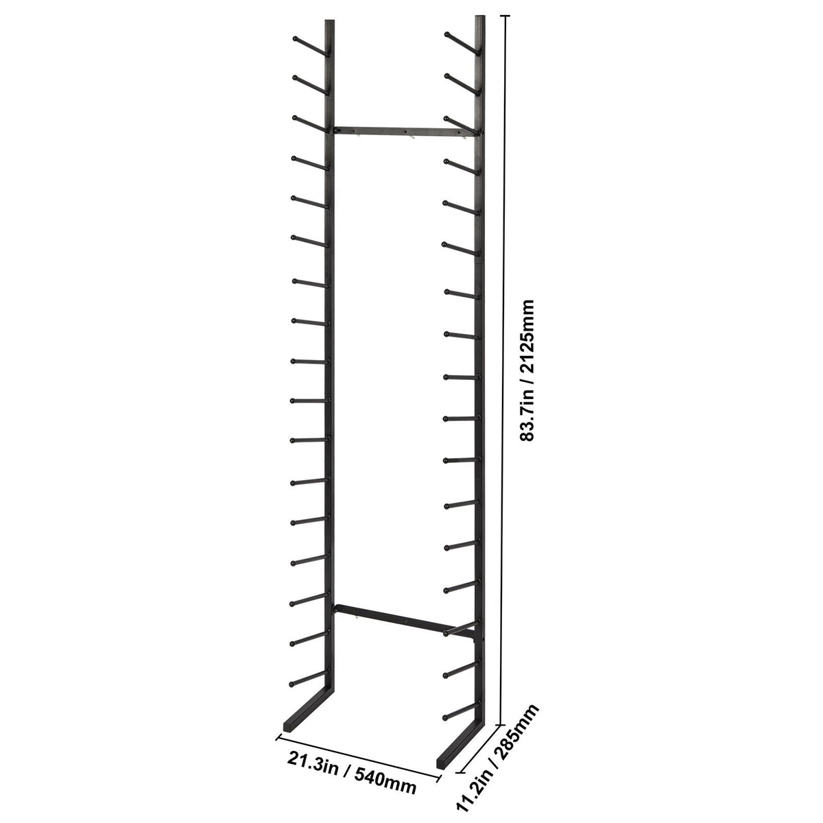 Blueprint Storage Rack, Hanging Poster Display Rack 16-Tier, Vertical Blueprint Roll File Holder 2 Rolls/tire, Roll File Storage Rack for Blueprint Map Poster