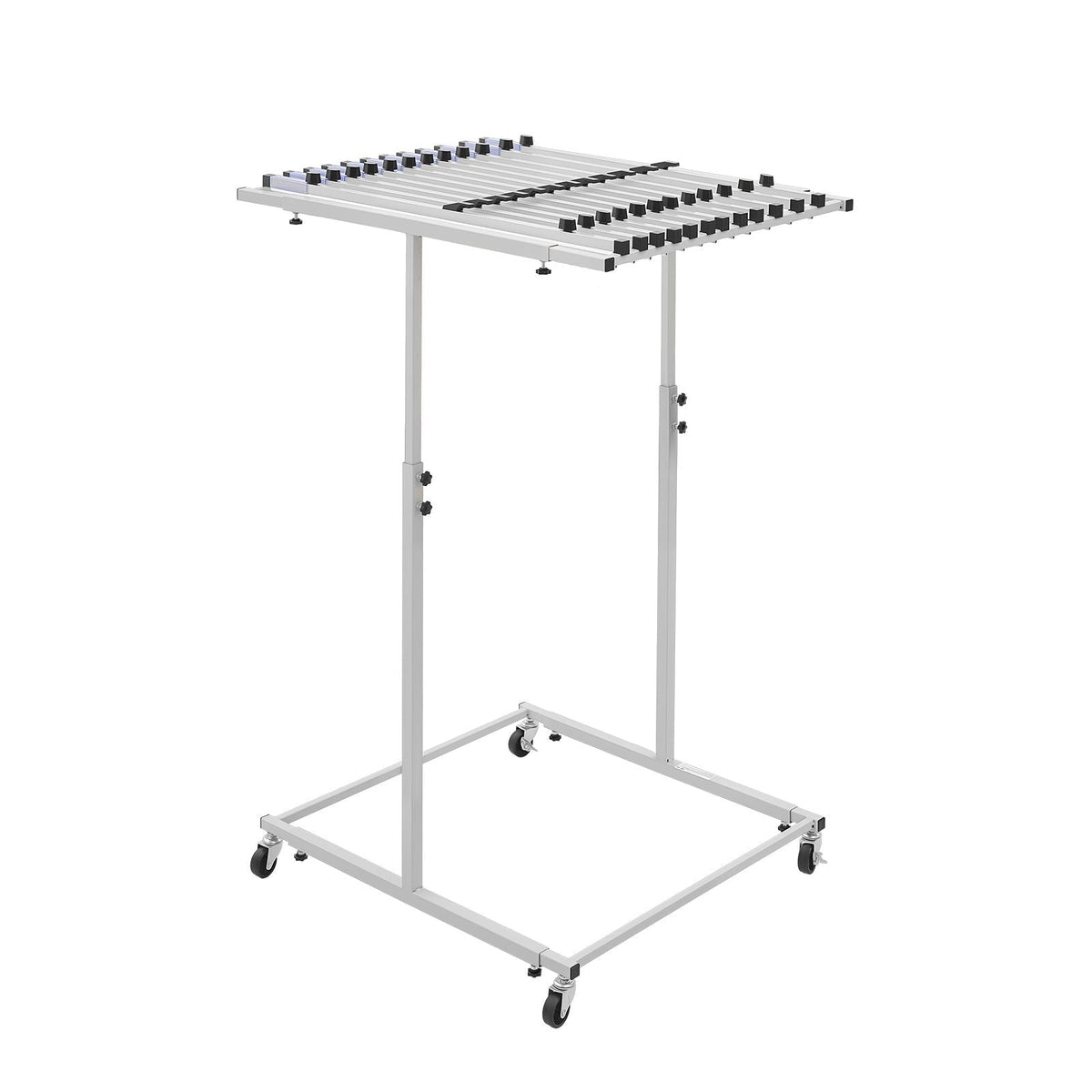 Blueprint Storage Rack, Steel, Mobile Adjustable Blueprint Holder, Vertical Drawing Rack with Wheels, File Storage Organizer Stand, for Construction Plans Posters Home Office, Without Clamps