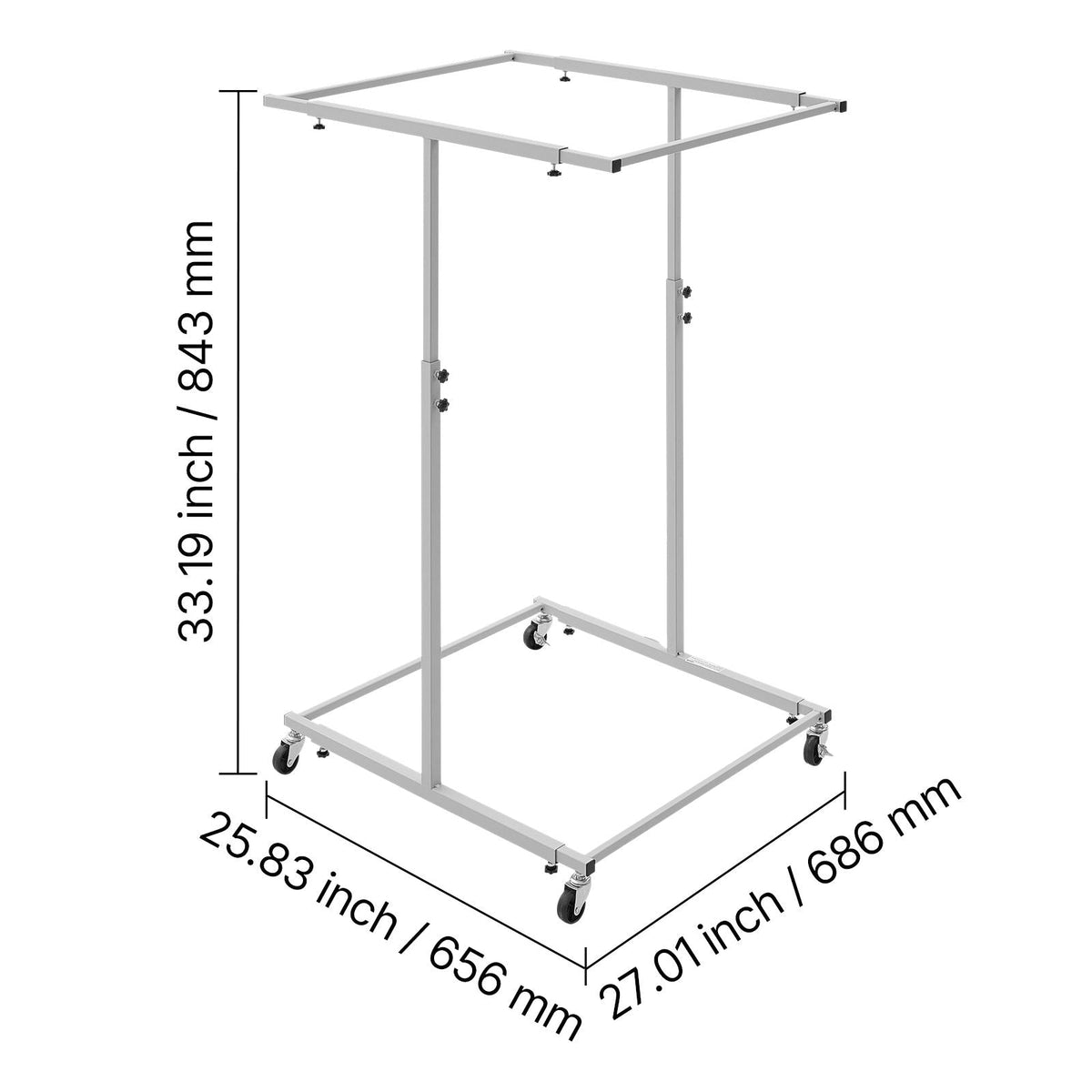 Blueprint Storage Rack, Steel, Mobile Adjustable Blueprint Holder, Vertical Drawing Rack with Wheels, File Storage Organizer Stand, for Construction Plans Posters Home Office, Without Clamps