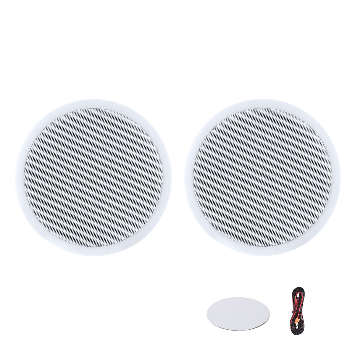 Bluetooth Ceiling Speakers, 8", In Ceiling & In-Wall Speaker System with Amplifier, 2-Way Flush Mount Speakers, for Damp Humid Placement, Home Theater, Living Room, or Covered Patio, 1 Pair