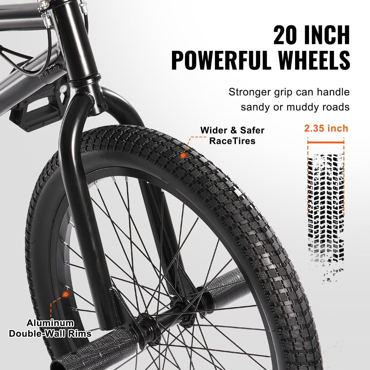 BMX Bike, 20-Inch Wheel Freestyle Bike, BMX Race Bike with 360° Rotor and 4 Pegs, Beginner-Level BMX to Advanced Riders, BMX Bicycles for Teen Adult Men Women, Lightweight Aluminum Alloy Frame