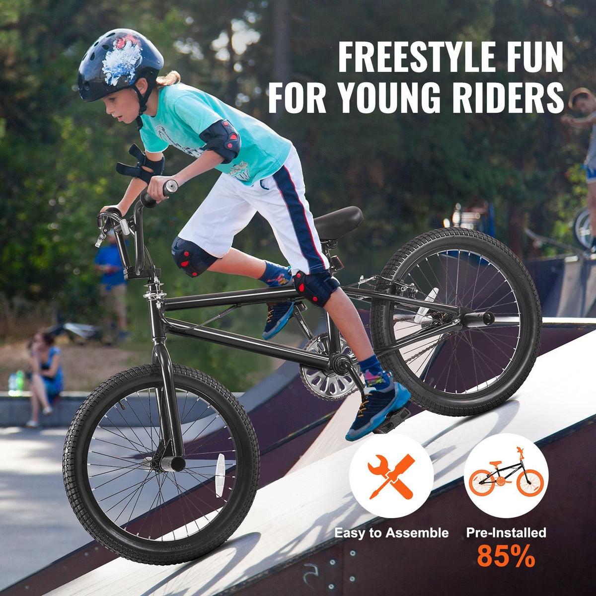 BMX Bike, 20-Inch Wheel Freestyle Bike, BMX Race Bike with 360° Rotor and 4 Pegs, Beginner-Level BMX to Advanced Riders, BMX Bicycles for Teen Adult Men Women, Lightweight Aluminum Alloy Frame
