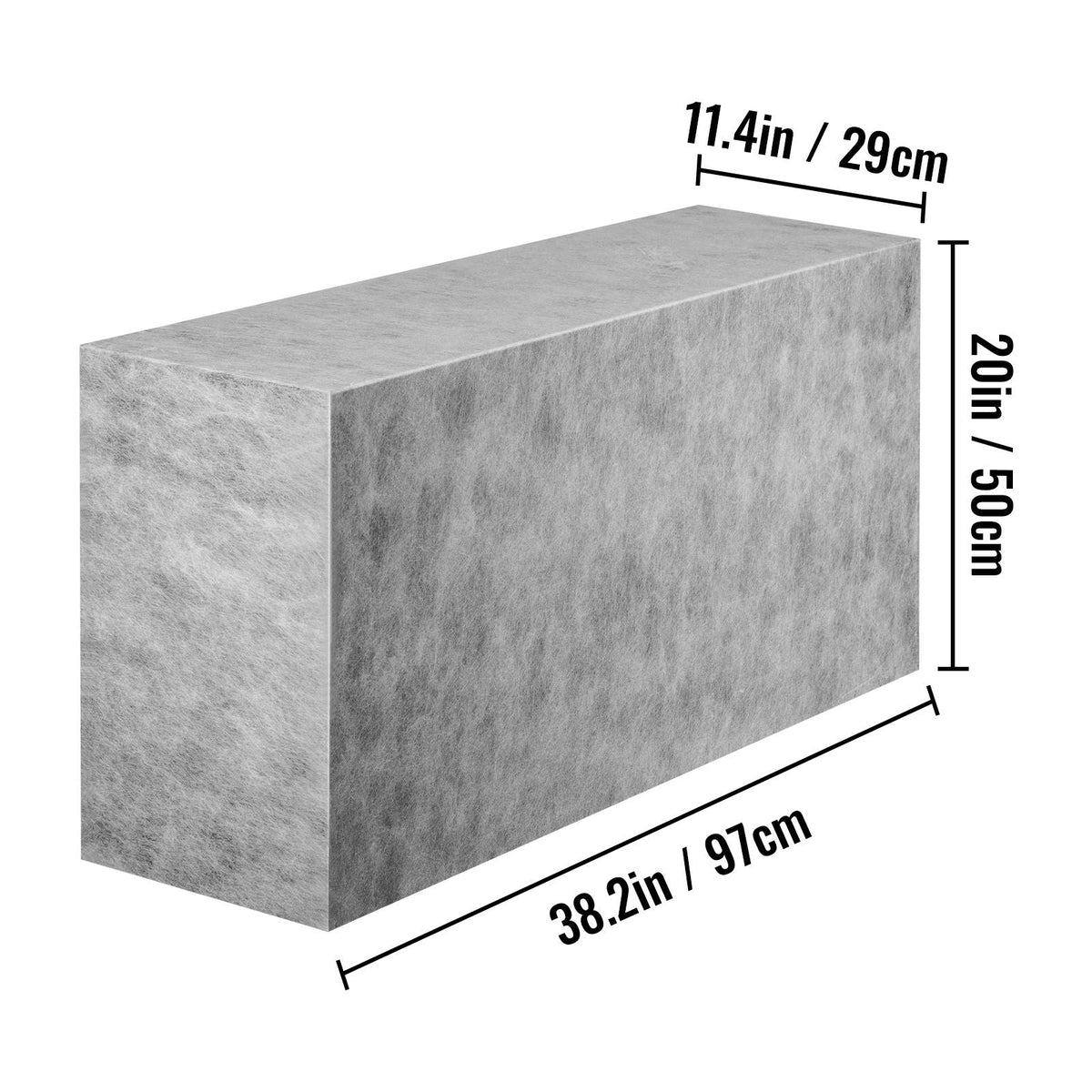 Board Shower Bench Rectangle Bench Ready to Tile&Waterproof 38.2x11.4x20"
