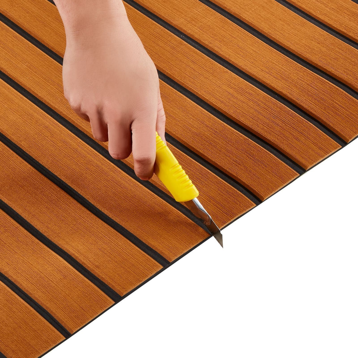 Boat Flooring, EVA Foam Boat Decking 94.5" x 35.4", Non-Slip Self-Adhesive Flooring, 23.2 sq.ft Marine Carpet for Boats, Yacht, Pontoon, Kayak Decking