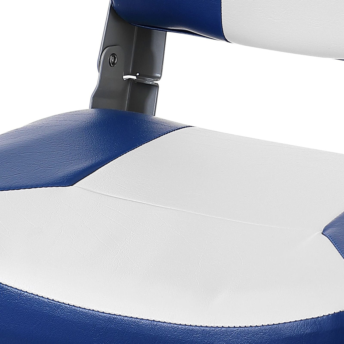 Boat Seat, 18.9" Low Back Boat Seat, Folding Boat Chair with Thickened Sponge Padding and Hinge, Fold-Down Boat Captain Chair for Fishing Boat, Sightseeing Boat, Speedboat, Canoe, 1-Piece