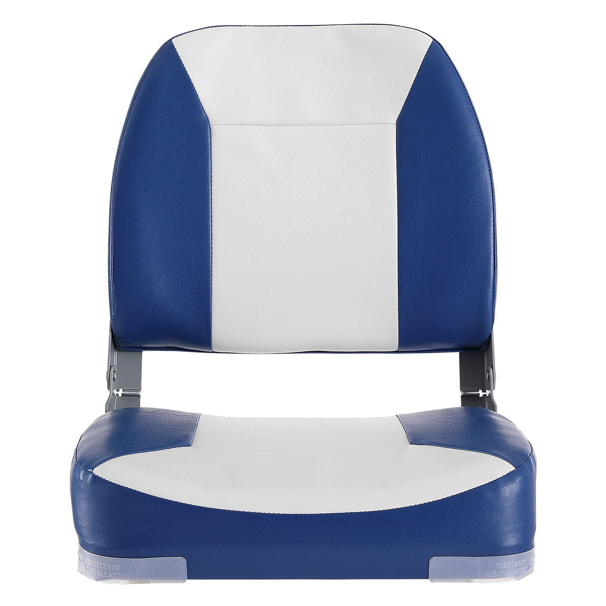 Boat Seat, 18.9" Low Back Boat Seat, Folding Boat Chair with Thickened Sponge Padding and Hinge, Fold-Down Boat Captain Chair for Fishing Boat, Sightseeing Boat, Speedboat, Canoe, 1-Piece