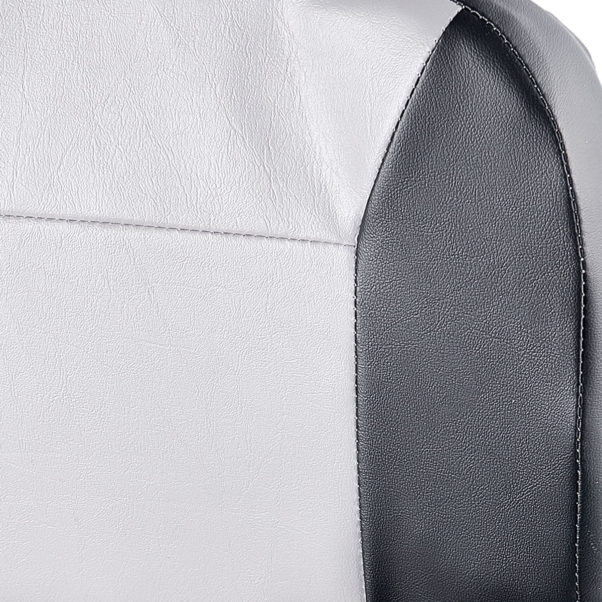 Boat Seat, Low Backrest, Folding Fishing Boat Seat with Thickened Sponge Cushion & Waterproof PVC Leather, Aluminum Alloy Hinges, Flip Up Boat Seat for Fishing Boats, Yachts, Ships, Black & Grey
