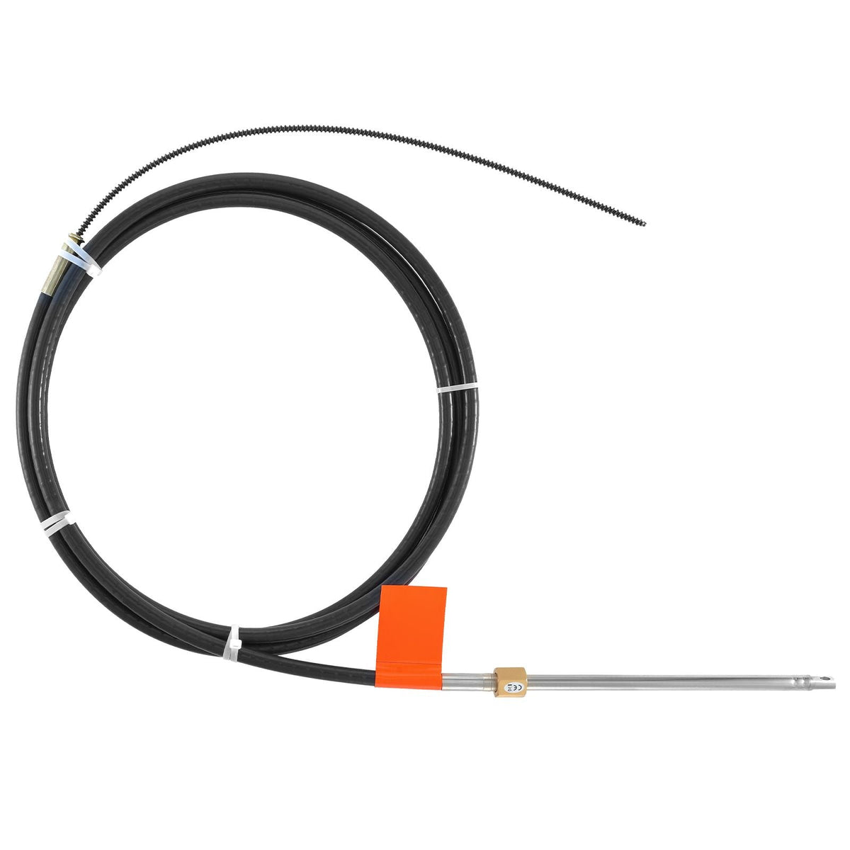 Boat Steering Cable, 17 Feet Outboard Marine Rotary Steering Cable, 1/2 Ton High Tensile Strength, Replacement Steering Cable Compatible with Most Single-Station Outboard Steering Systems