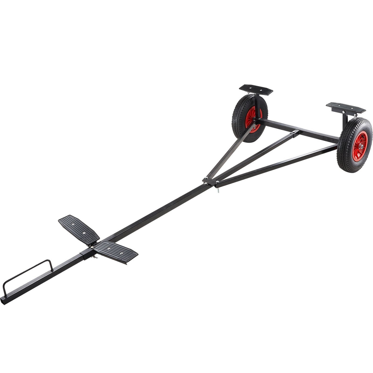 Boat Trailer Dolly, 420lbs Load Capacity, Carbon Steel Trailer Mover with 96''-116'' Adjustable Length, 16'' Pneumatic Tires & Nonslip Support Bracket, for Moving Kayak Motorboat Fishing Boat