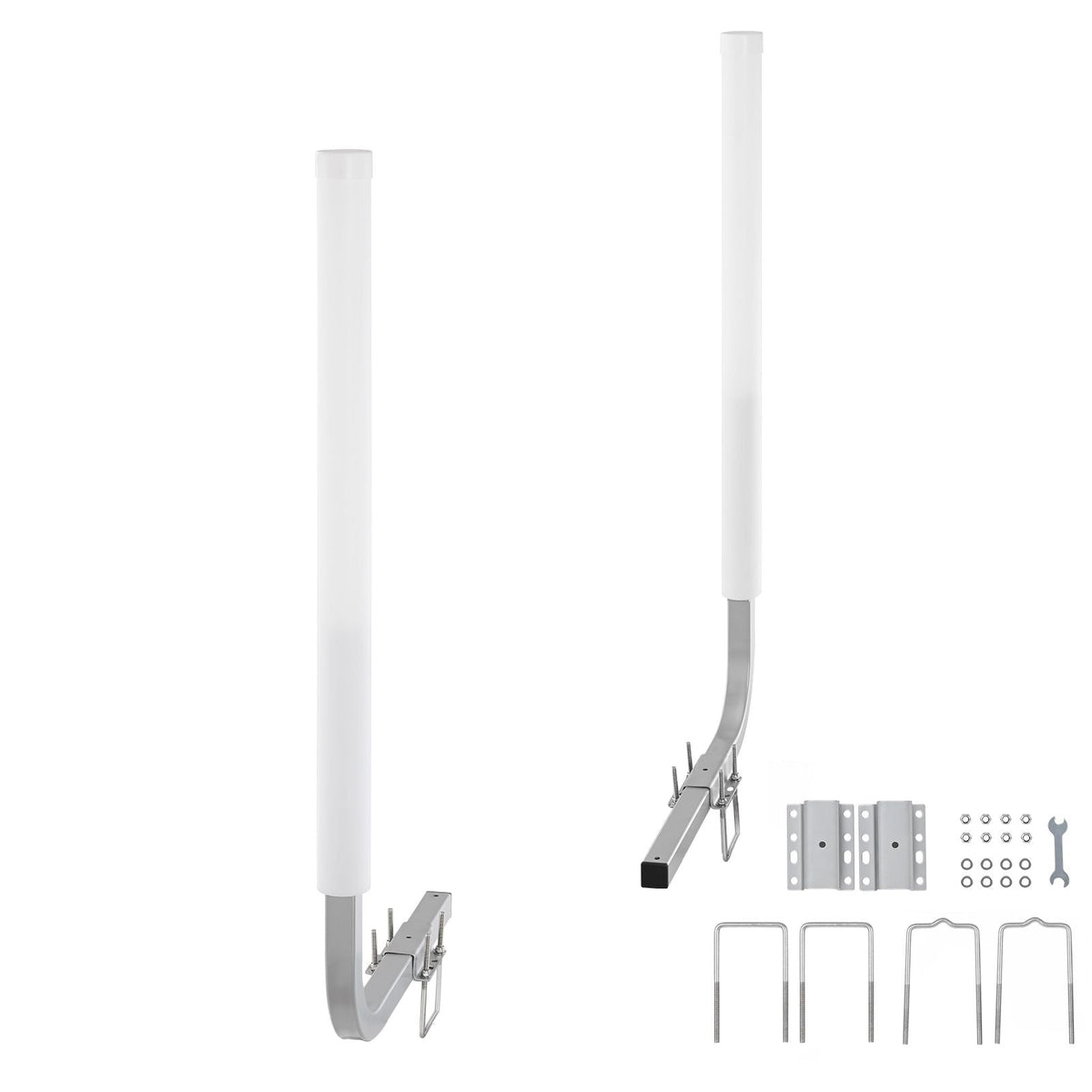 Boat Trailer Guide, 40″ Adjustable Design Trailer Guide Poles, 2PCS High-Hardness Steel Trailer Guide-Ons, Trailer Guides with PVC Pipe Posts, for Ski Boat, Fishing Boat or Sailboat Trailer