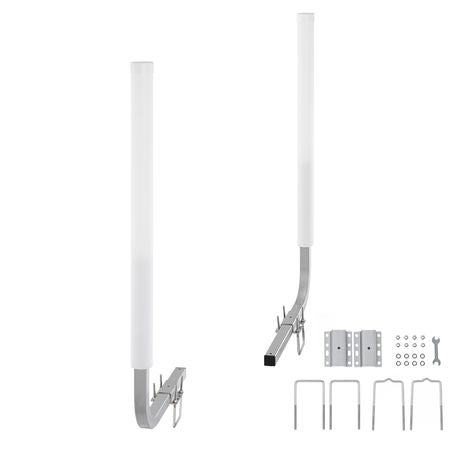 Boat Trailer Guide, 40″ Adjustable Design Trailer Guide Poles, 2PCS High-Hardness Steel Trailer Guide-Ons, Trailer Guides with PVC Pipe Posts, for Ski Boat, Fishing Boat or Sailboat Trailer