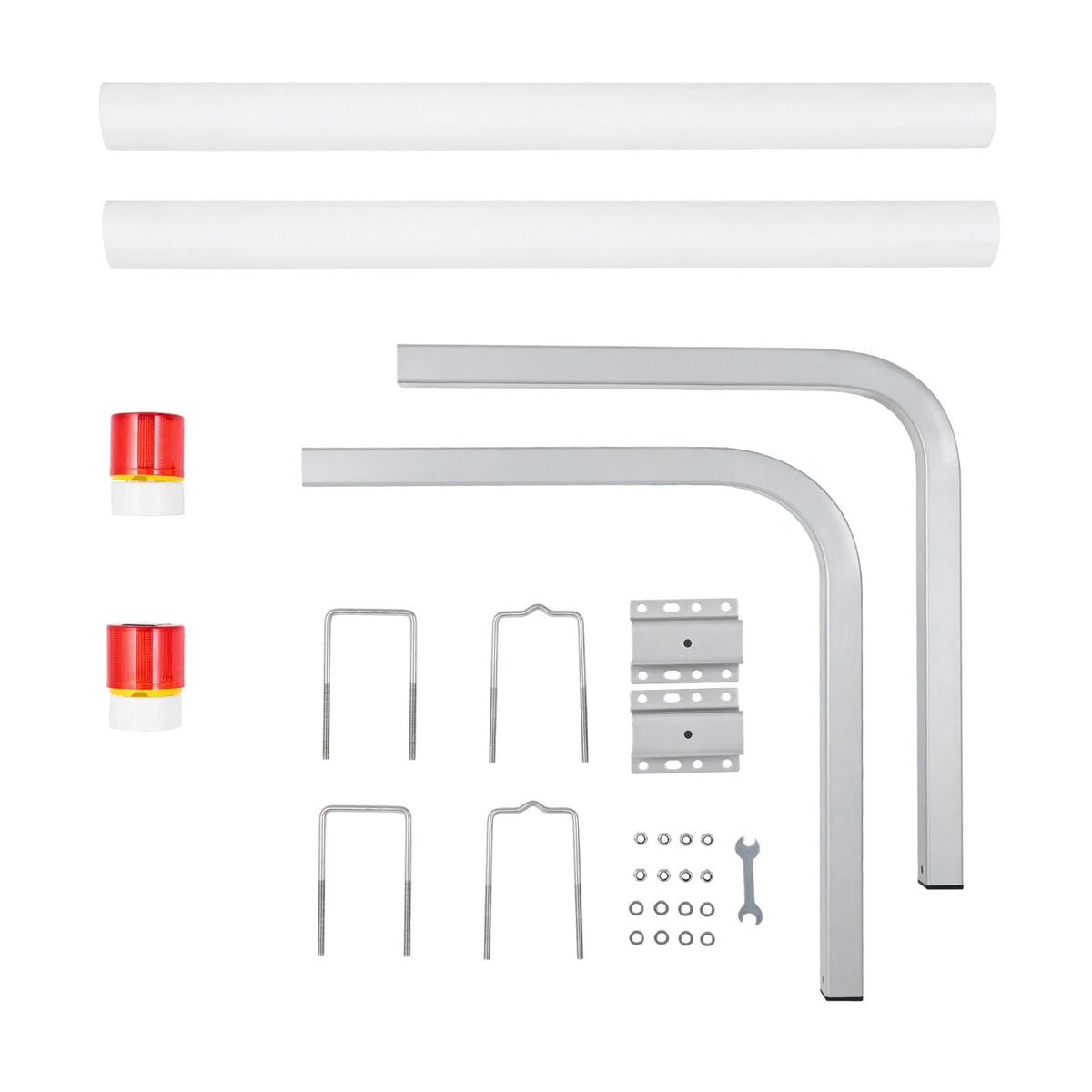 Boat Trailer Guide, 40″ with LED Light Trailer Guide Poles, 2PCS High-Hardness Steel Trailer Guide-Ons, Trailer Guides with PVC Pipes, for Ski Boat, Fishing Boat or Sailboat Trailer