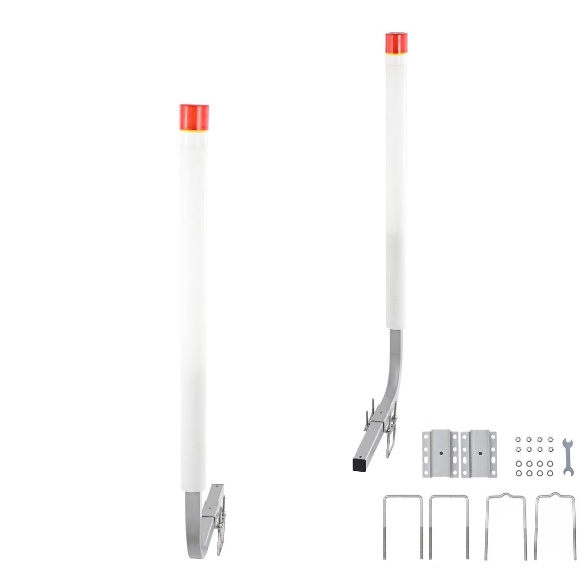 Boat Trailer Guide, 40″ with LED Light Trailer Guide Poles, 2PCS High-Hardness Steel Trailer Guide-Ons, Trailer Guides with PVC Pipes, for Ski Boat, Fishing Boat or Sailboat Trailer