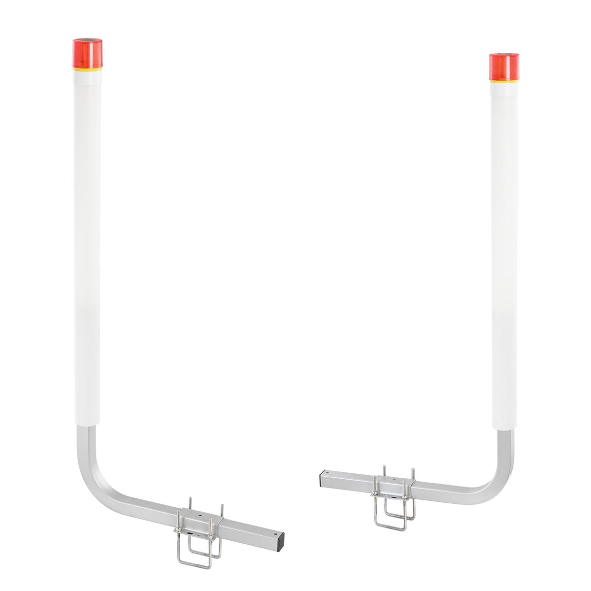 Boat Trailer Guide, 40″ with LED Light Trailer Guide Poles, 2PCS High-Hardness Steel Trailer Guide-Ons, Trailer Guides with PVC Pipes, for Ski Boat, Fishing Boat or Sailboat Trailer