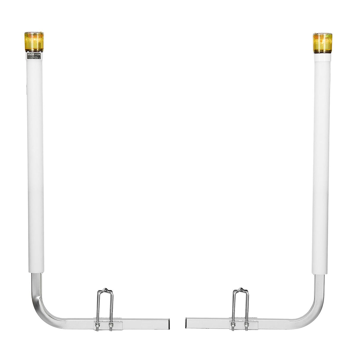 Boat Trailer Guide, 46 in with LED Light Trailer Guide Poles, 2PCS High-Hardness Steel Guide-Ons, Wide Adjustable Trailers Guides with PVC Pipes, for Ski Boat, Fishing Boat or Sailboat Trailers