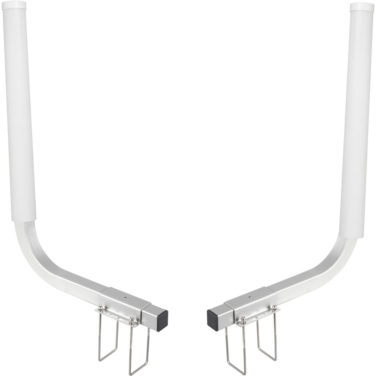 Boat Trailer Guide-on, 22\", 2PCS Steel Trailer Post Guide ons, with White PVC Tube Covers, Complete Mounting Accessories Included, for Ski Boat, Fishing Boat or Sailboat Trailer