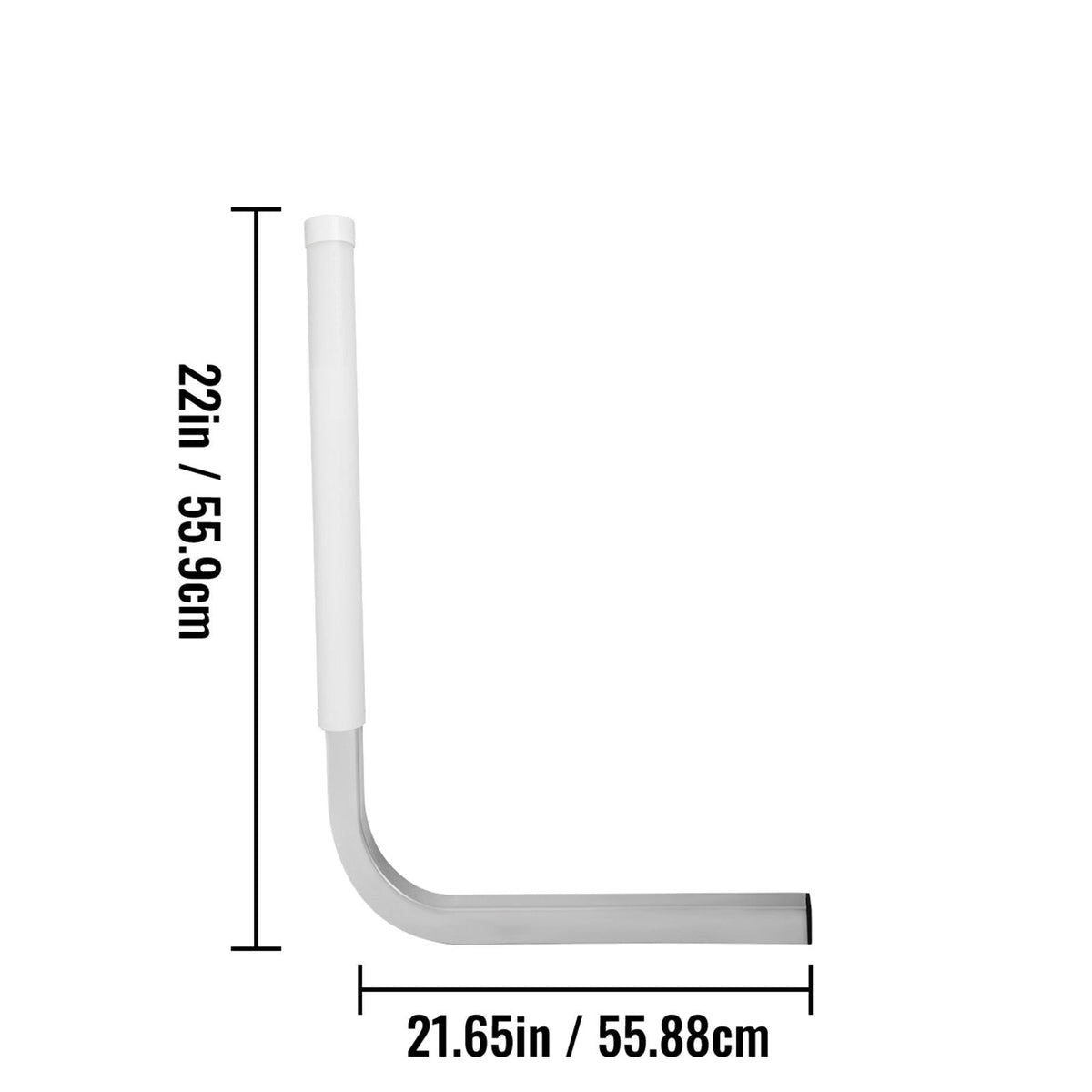 Boat Trailer Guide-on, 22\", 2PCS Steel Trailer Post Guide ons, with White PVC Tube Covers, Complete Mounting Accessories Included, for Ski Boat, Fishing Boat or Sailboat Trailer