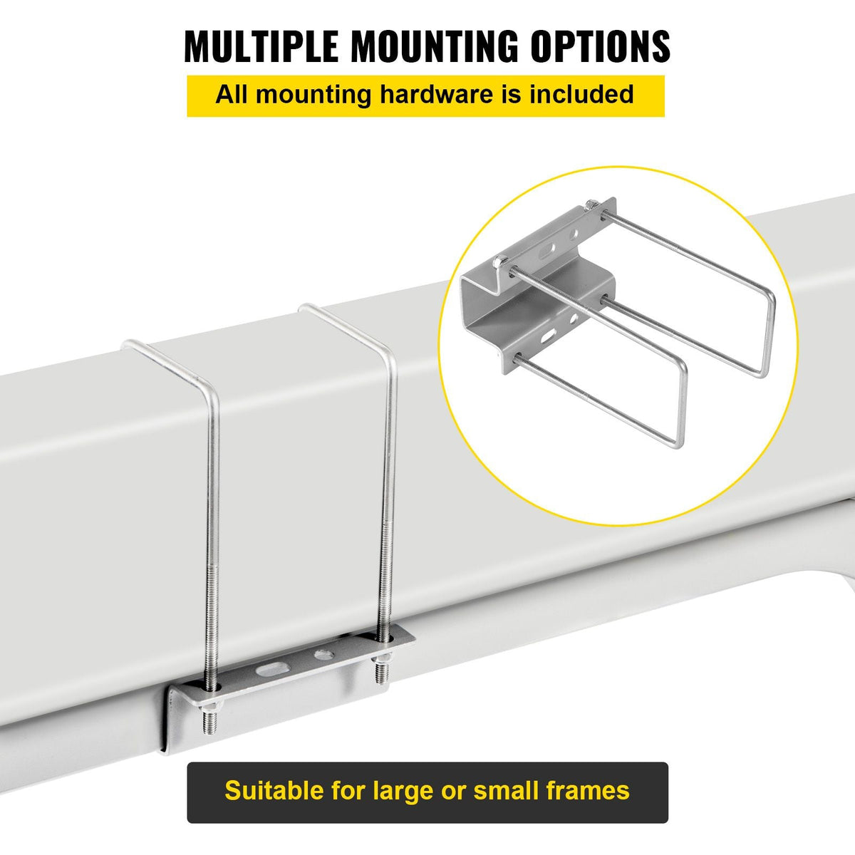 Boat Trailer Guide-on, 22\", 2PCS Steel Trailer Post Guide ons, with White PVC Tube Covers, Complete Mounting Accessories Included, for Ski Boat, Fishing Boat or Sailboat Trailer