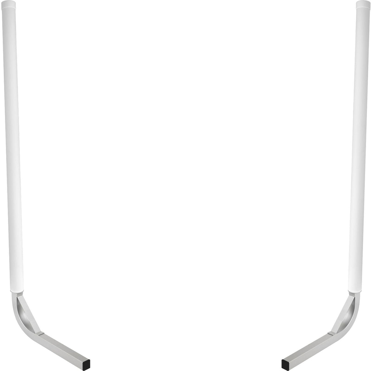 Boat Trailer Guide-on, 60\", 2PCS Steel Trailer Post Guide ons, with White PVC Tube Covers, Complete Mounting Accessories Included, for Ski Boat, Fishing Boat or Sailboat Trailer