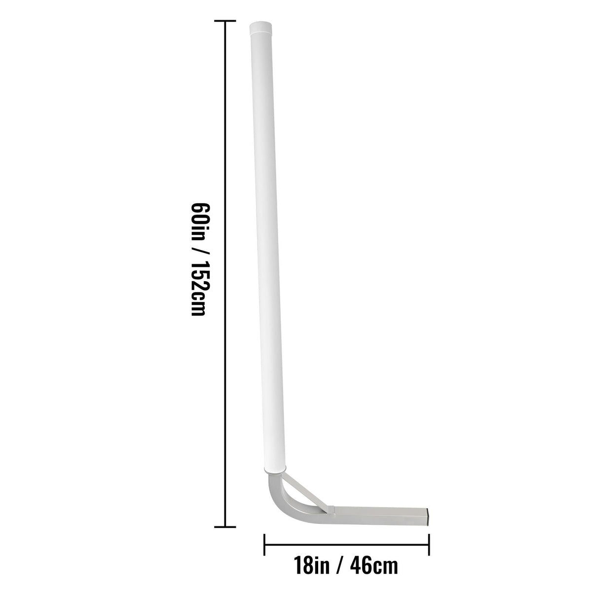 Boat Trailer Guide-on, 60\", 2PCS Steel Trailer Post Guide ons, with White PVC Tube Covers, Complete Mounting Accessories Included, for Ski Boat, Fishing Boat or Sailboat Trailer