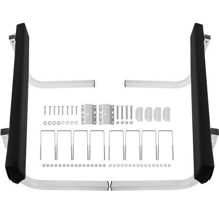 Boat Trailer Guide-ons, 2 PCS Rustproof Steel Trailer Guide ons, Trailer Guides with Carpet-Padded Boards, Mounting Parts Included, for Ski Boat, Fishing Boat or Sailboat Trailer