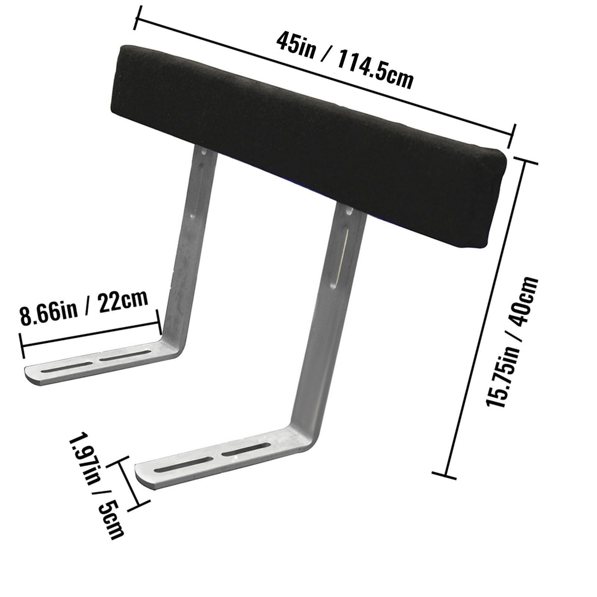 Boat Trailer Guide-ons, 48", 2 PCS Rustproof Steel Trailer Guide ons, Trailer Guides with Carpet-Padded Boards, Mounting Parts Included, for Ski Boat, Fishing Boat or Sailboat Trailer