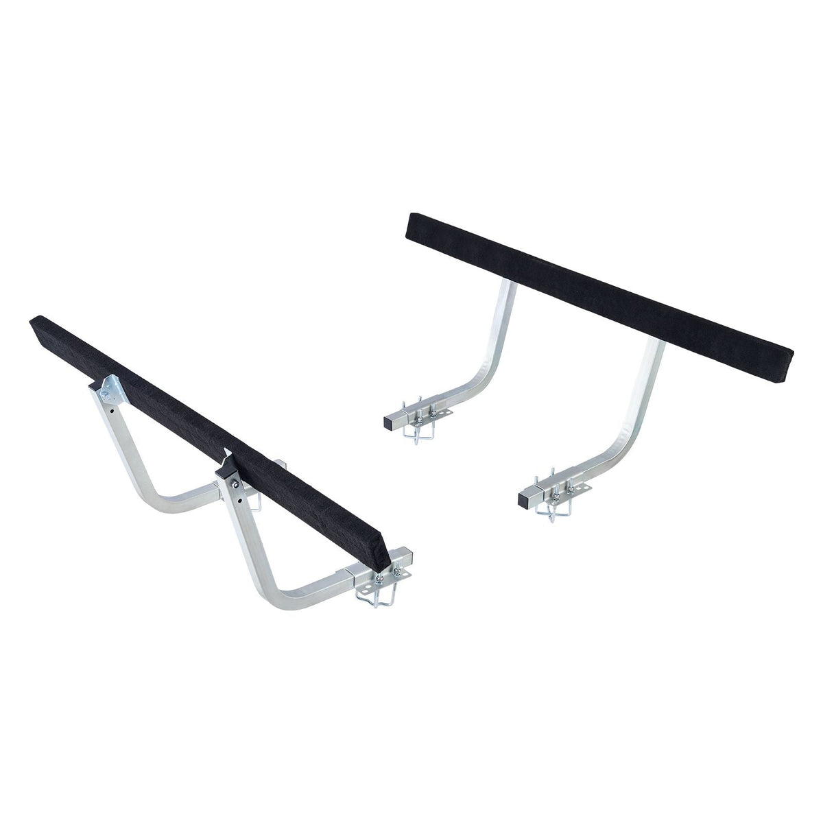 Boat Trailer Guides, 16.7 in/18.7 in Height Adjustable Trailers Guide, 2PCS Thickened Steel Trailer Guide-Ons with Thick Support Pads, Fits L-Beam, Box or C-Channel Bunk-Style Pontoon Trailers