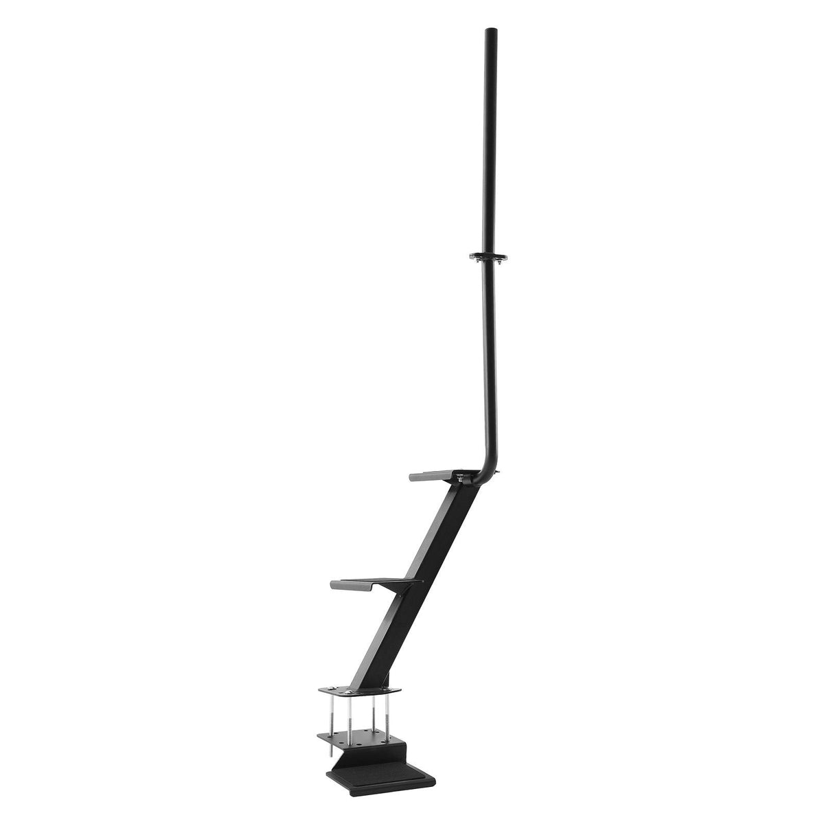 Boat Trailer Steps, 3-Step, Heavy-Duty Boat Trailer Steps with Handle, Non-Slip Surface, 3 Mounting Angle Options, Carbon Steel Ladder Suitable for 3" x 3"/3" x 5"/4" x 4" Frame, Bottom Mounting