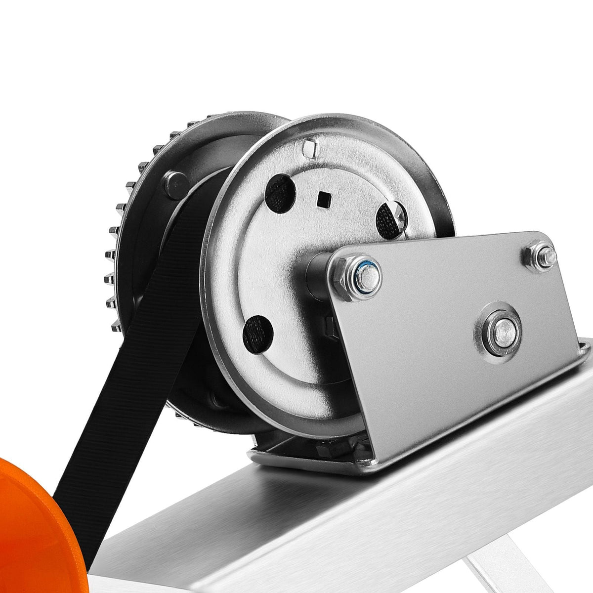 Boat Trailer Winch Stand with Roller, 1200 lbs Winch & 2 in x 25 ft Winch Strap, Boat Winch Mount with U-Bolt for 2-3 Inches W x 3-4 Inches H Trailer Tongue, Fit for Jet Ski, Sailboat, Speedboat