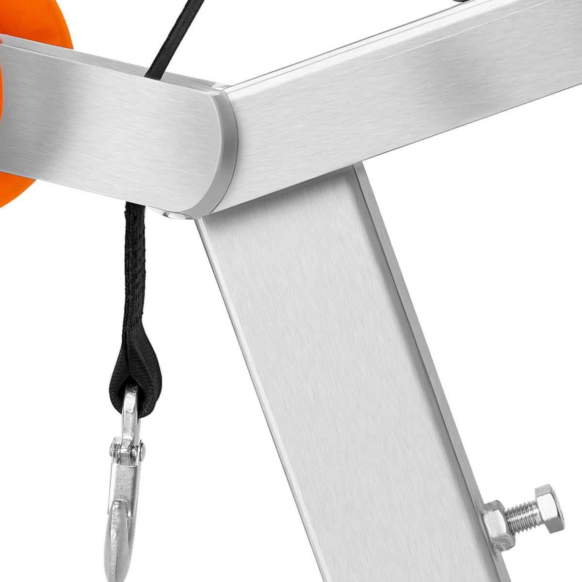 Boat Trailer Winch Stand with Roller, 1200 lbs Winch & 2 in x 25 ft Winch Strap, Boat Winch Mount with U-Bolt for 2-3 Inches W x 3-4 Inches H Trailer Tongue, Fit for Jet Ski, Sailboat, Speedboat