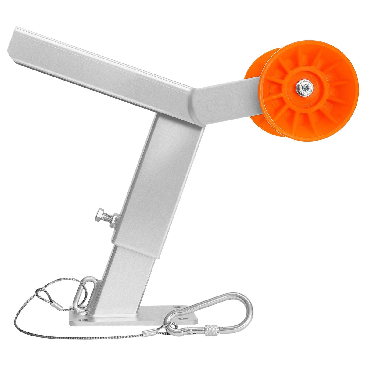 Boat Trailer Winch Stand with Roller, Adjustable Height 14.3-21.6 Inches, Boat Winch Mount with U-Bolts for 2-3 Inches W x 3-4 Inches H Trailer Tongue, Fit for Jet Ski, Sailboat, Speedboat