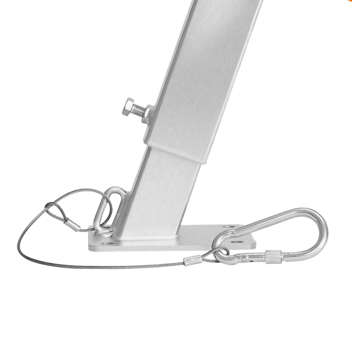 Boat Trailer Winch Stand with Roller, Adjustable Height 14.3-21.6 Inches, Boat Winch Mount with U-Bolts for 2-3 Inches W x 3-4 Inches H Trailer Tongue, Fit for Jet Ski, Sailboat, Speedboat