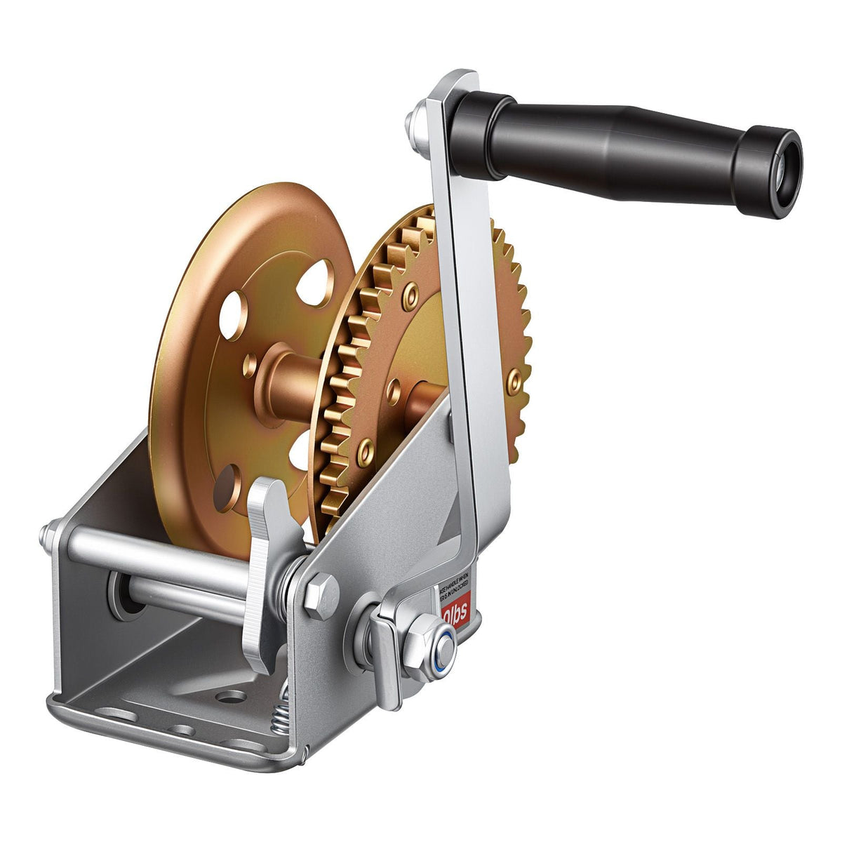 Boat Winch, 1600 lbs Hand Winch, Heavy Duty Manual Rope Crank, Portable Two-Way Ratchet, 4: 1 Gear Ratio, Easy Installation Gear for Boat Trailer ATV Towing
