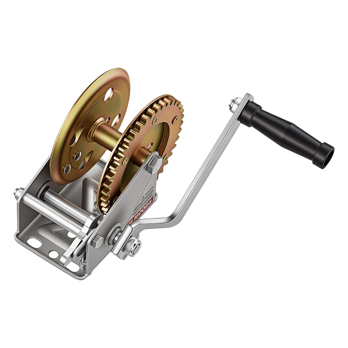 Boat Winch, 1600 lbs Hand Winch, Heavy Duty Manual Rope Crank, Portable Two-Way Ratchet, 4: 1 Gear Ratio, Easy Installation Gear for Boat Trailer ATV Towing