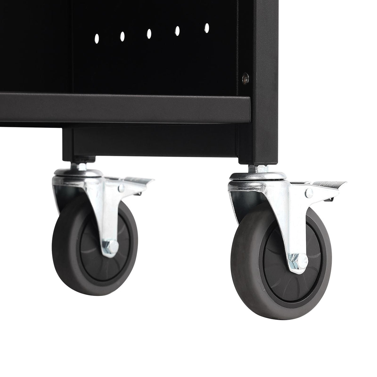 Book Cart, 330 lbs Library Cart, 31.1" x 15.2" x 49.2" Rolling Book Cart, Single Sided L-Shaped Flat Shelves with 4-Inch Lockable Wheels for Home Shelves Office and School, Book Truck in Black