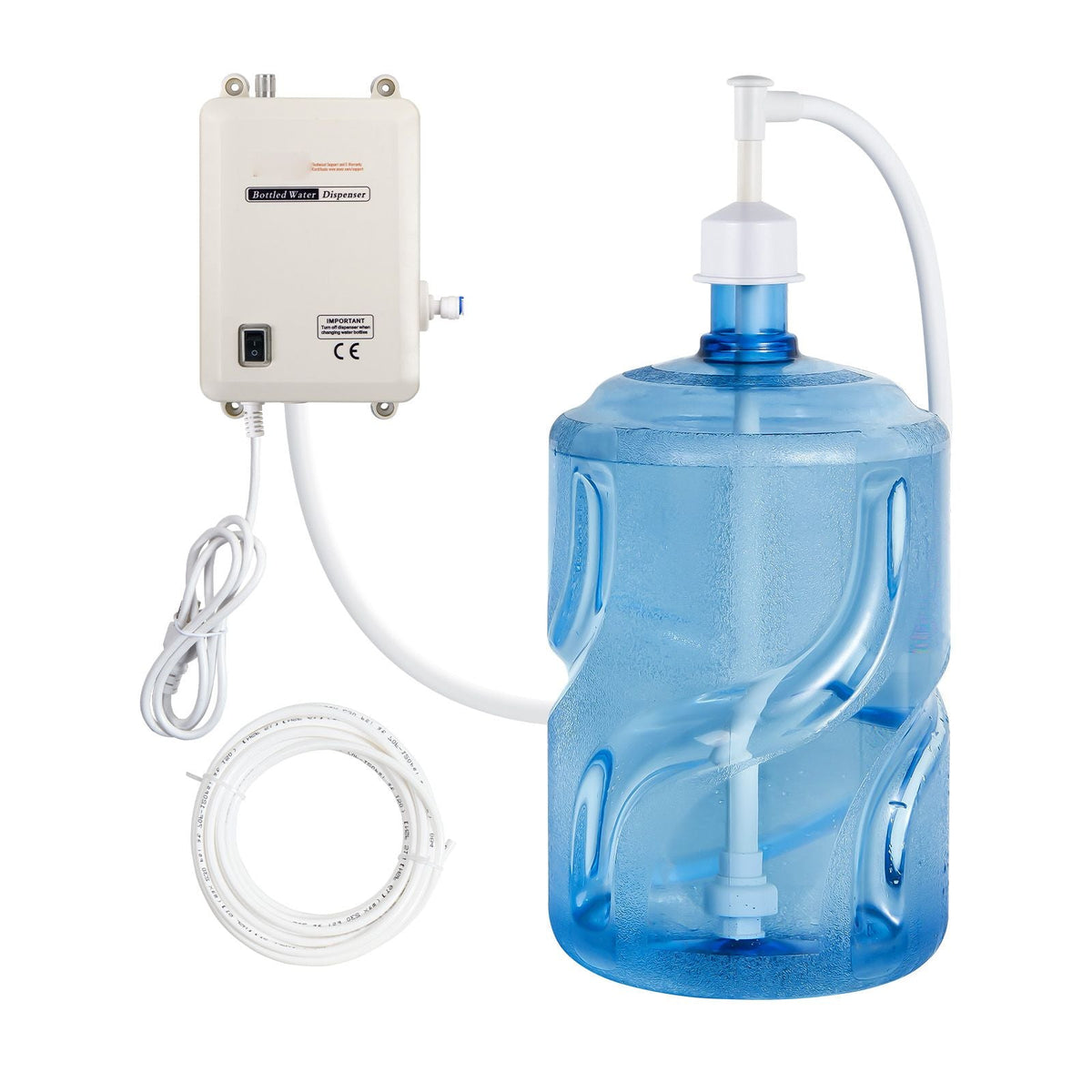 Bottled Water Dispenser Pump System, 5 Gallon Dispensing System, Automatic Electric Water Dispenser, Single Inlet Water Jug Pump, Compatible Use with Coffee/Tea Machine, Refrigerator, Ice Maker