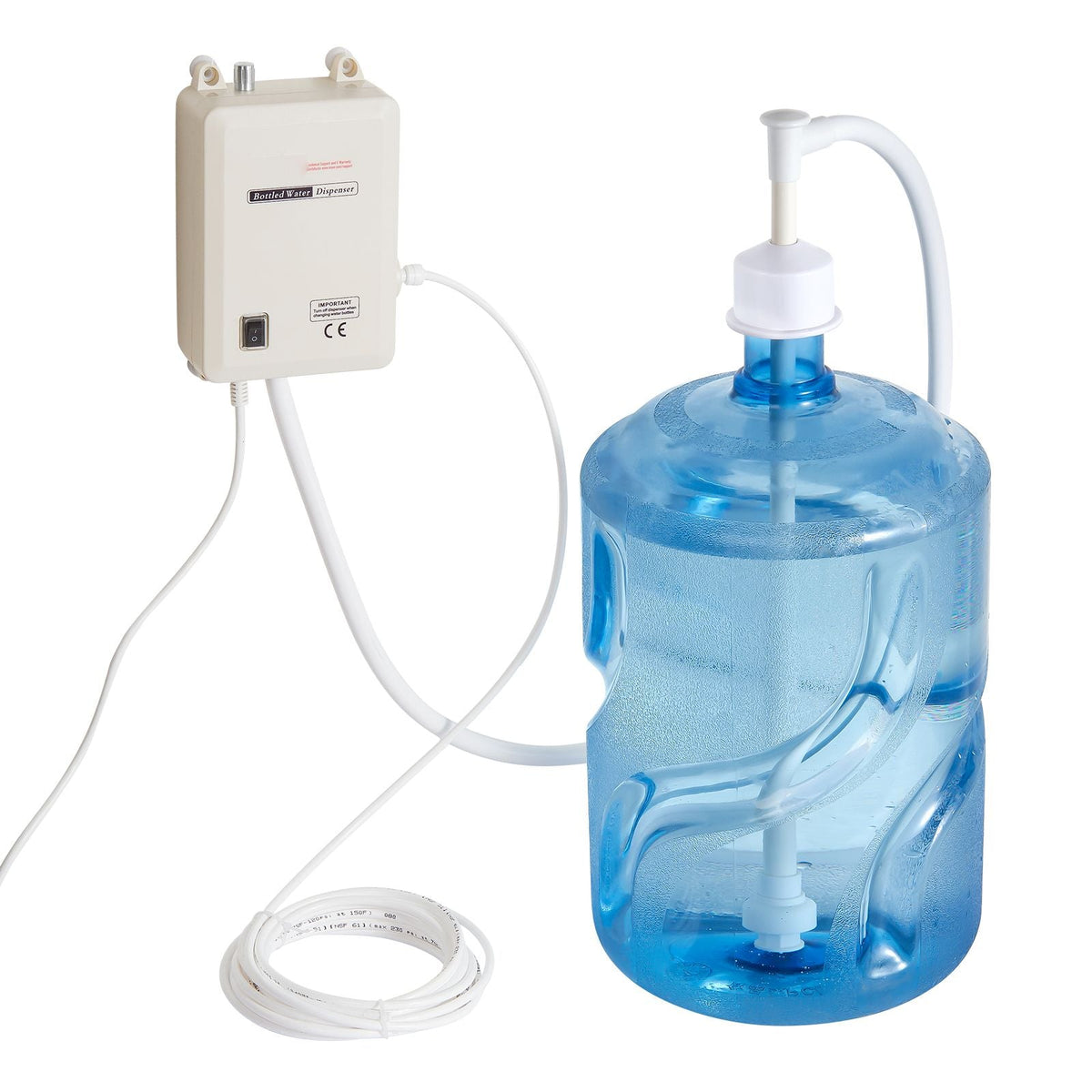 Bottled Water Dispenser Pump System, 5 Gallon Dispensing System, Automatic Electric Water Dispenser, Single Inlet Water Jug Pump, Compatible Use with Coffee/Tea Machine, Refrigerator, Ice Maker