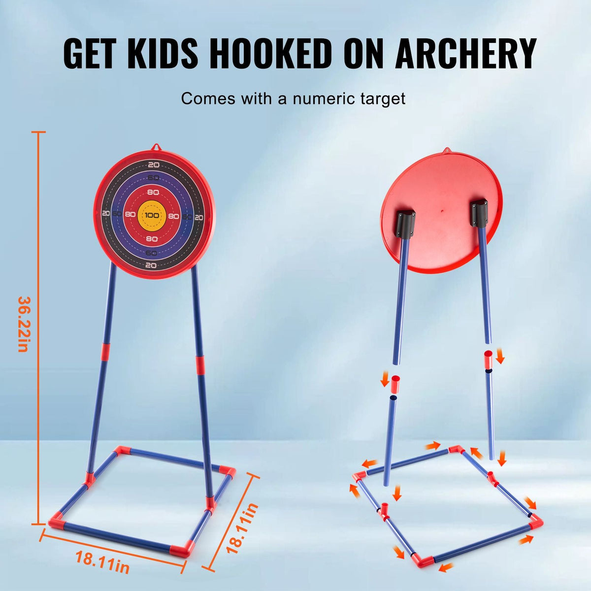 Bow and Arrow Set for Kids, 2 Pack LED Light Up Archery Set with 20 Suction Cup Arrows, Standing Target, 2 Quivers, 2 Guns, 20 Soft Bullets, 3 Target Cans, Outdoor Toy for Boy & Girl 6+ Year Old