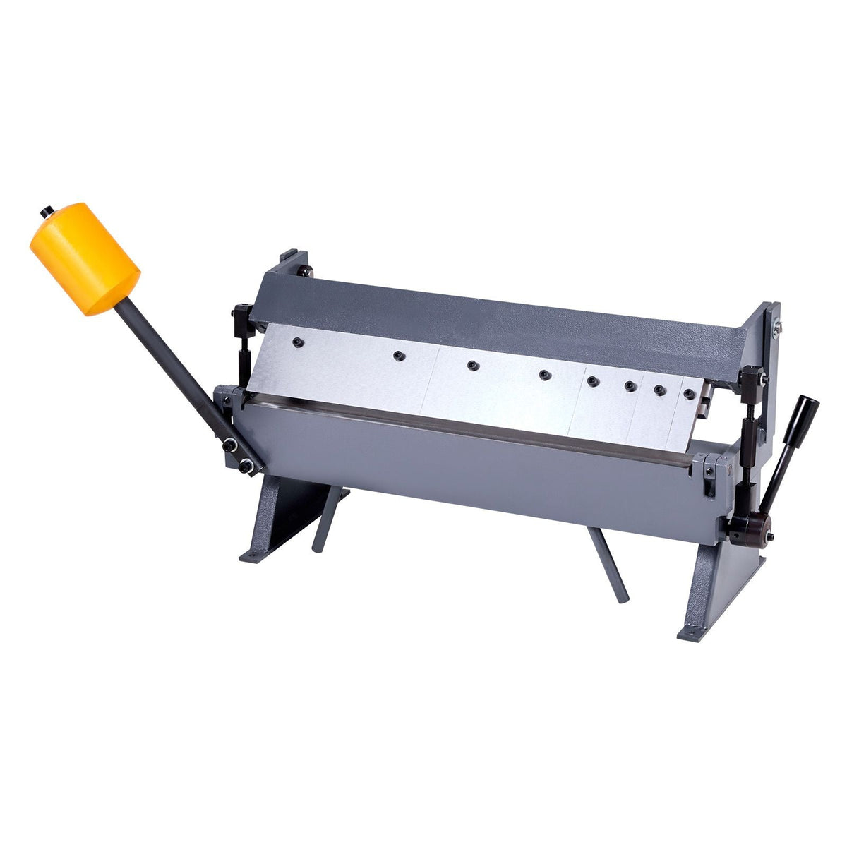 Box and Pan Brake, 24 in Sheet Metal Bending Brake,16-Gauge Mild Steel Capacity, 0-135 Degree Adjustable, Metal Bender Machine with 5 Fingers, Heavy-Duty Aluminum Folder for Precise Bending